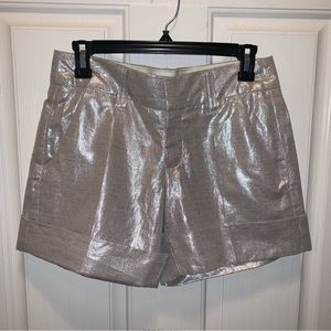 NWT Billy Blues Boutique Dress Shorts Shiny Gold / Silver Size 0